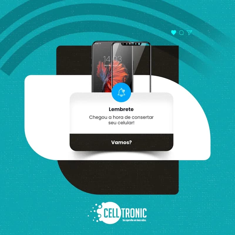 Post Lembrete de conserto, Celltronic