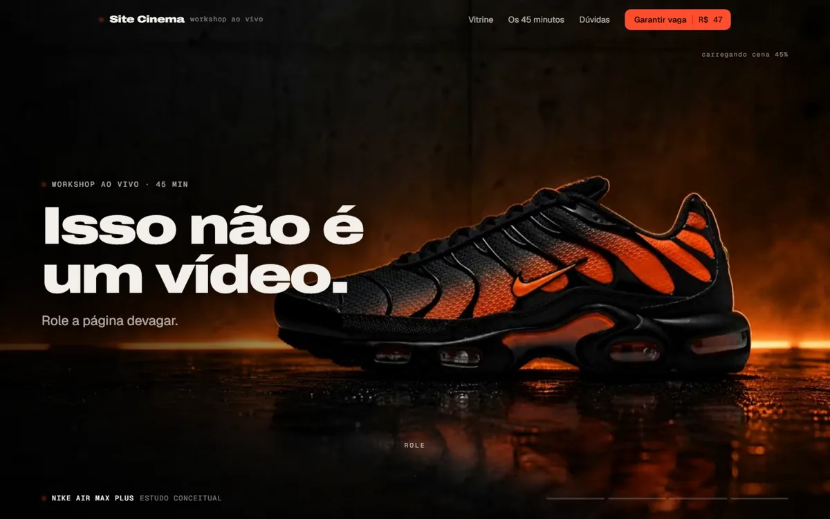 Página do Site 10K