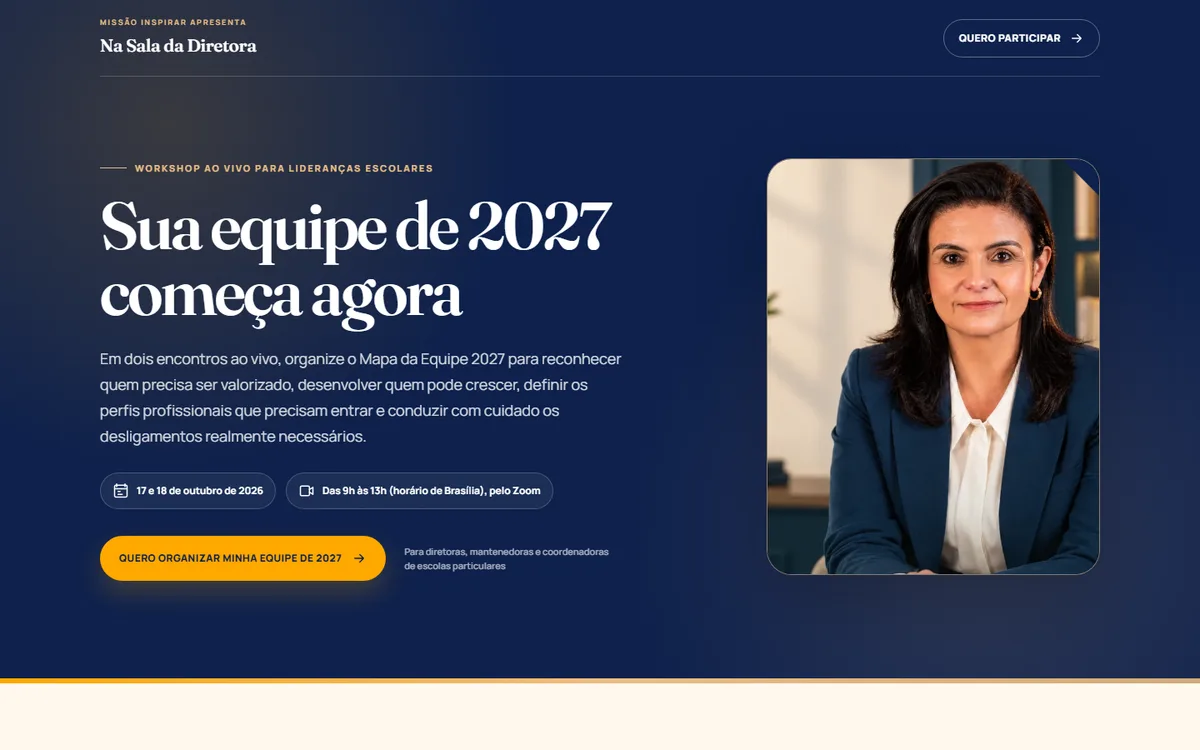 Site Na Sala da Diretora